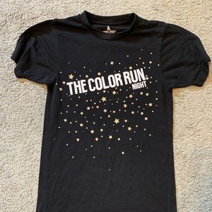 color run basic black tee